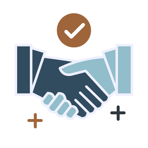 graphic icon representing collaboration on seo services