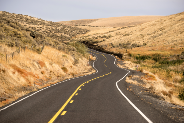 Photo of a winding road