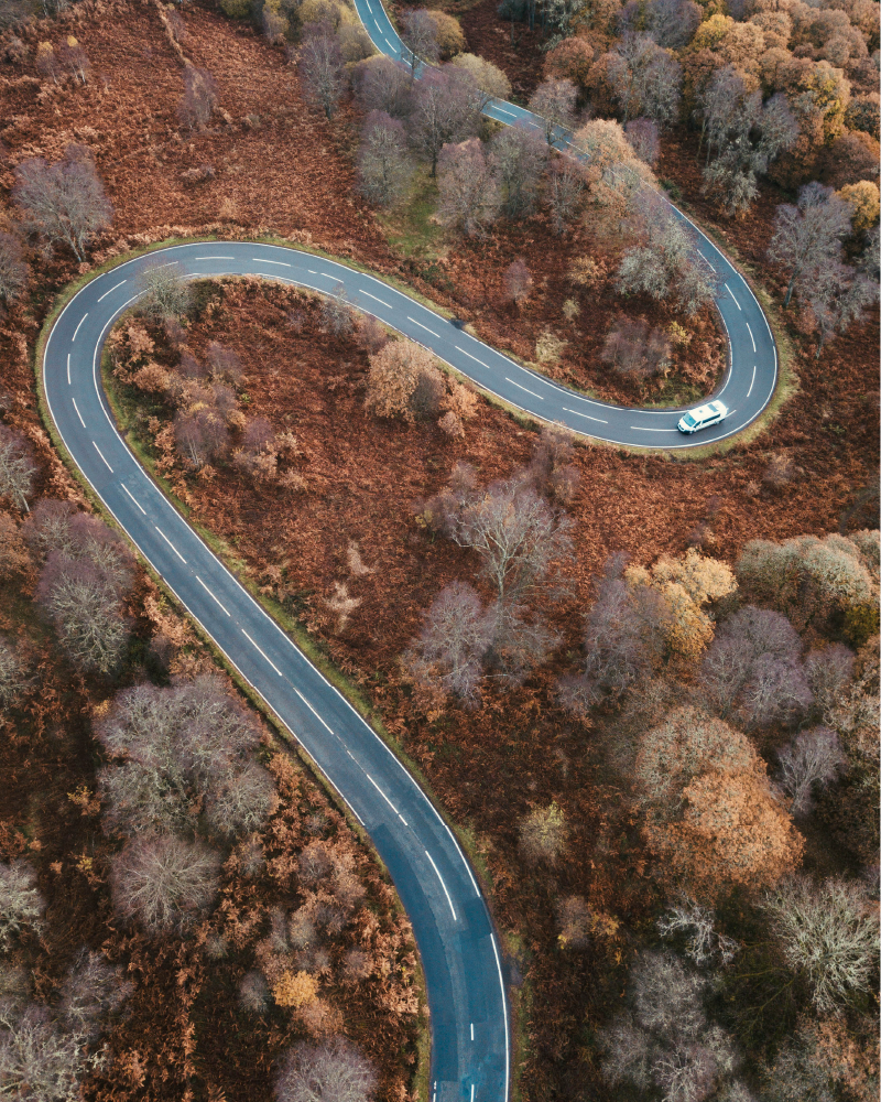 photo of winding road